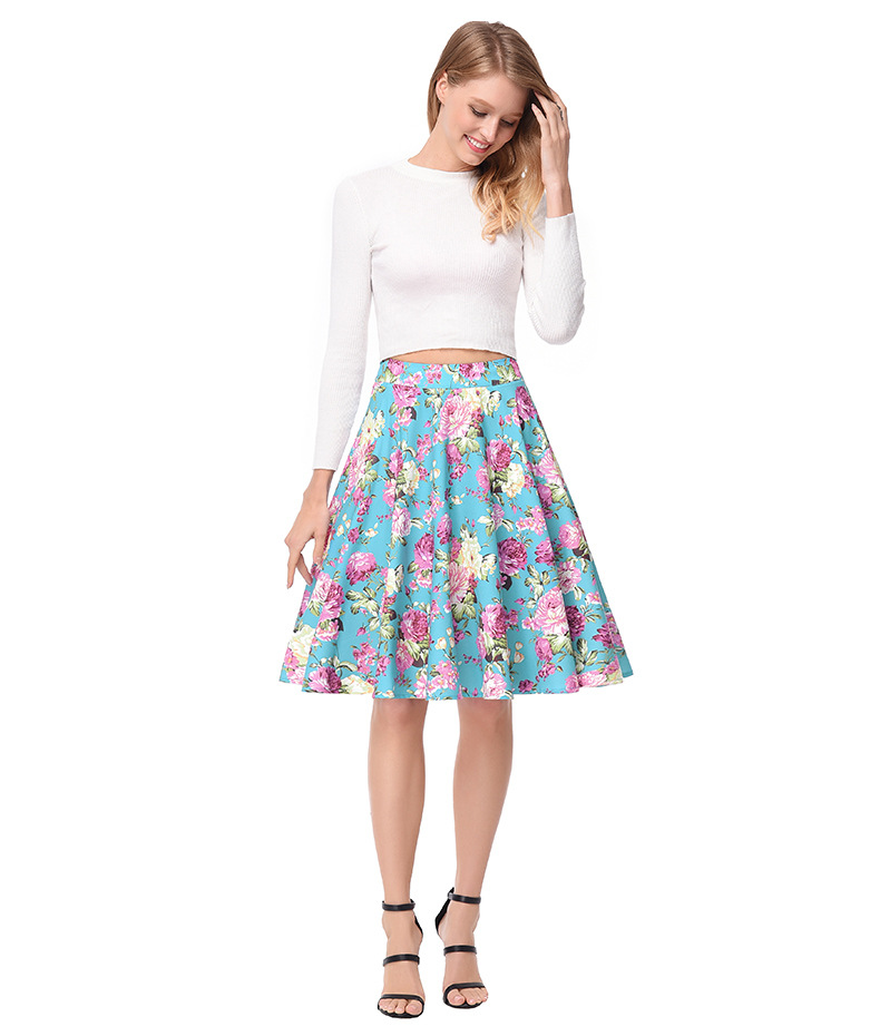 SZ60139-3 Elegant floral skirt waist skirt pendulum